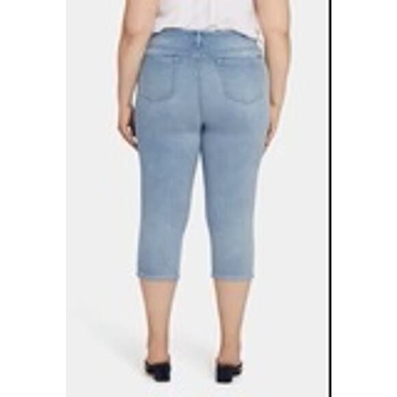 NYDJ Curves 360 Slim Straight Crop Jeans - Size 16, Light Wash (NWT) Style - Picture 8 of 11